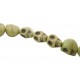 Totenkopf Perle, 12x10mm, hellgrün